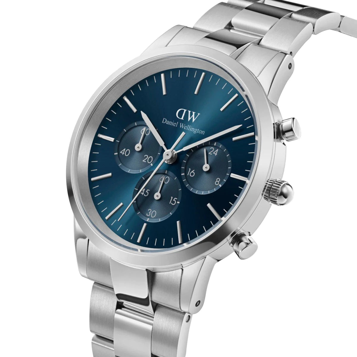 Men's Daniel Wellington Iconic Chronograph Silver Watch - DW00100644